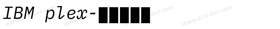 IBM plex字体转换